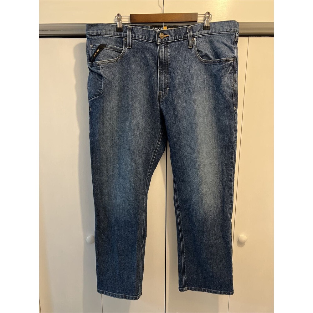 Ariat Rebar M3 Jeans Loose Straight Blue Denim Loop Lock Durastretch 40x30
